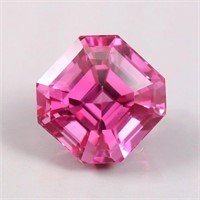 Lab Created Asscher Pink Topaz 20.10 Cts - VVS