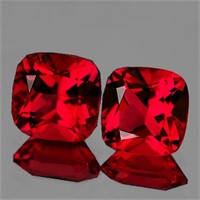Natural Crimson Red Topaz Pair 11.00 MM {Flawless-