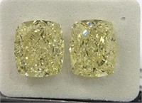 Natural Fancy Yellow Diamond Pair - GIA Certified