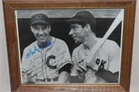 Bob Feller Signed Photo w/ Joe DiMaggio 8x10