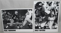 Gale Sayers & Paul Hornung Signed B&W Photo