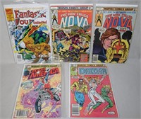 (5) Vtg Marvel Comic Books: Dazzler, Nova +
