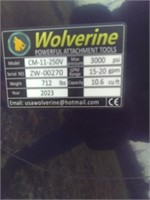 Wolverine cement mixer for skid loader with quick