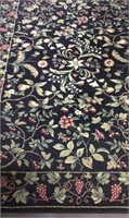 Shaw Industries Black Floral Area Rug 91 x 64