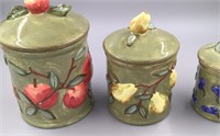 Vintage Three Piece Canister Set