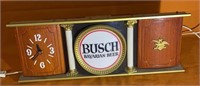 Busch Bavarian Beer Clock Lighted Sign