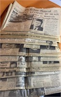 Lot of Kennedy Assassination Newspapers