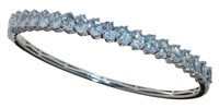 Natural 9.66 ct Aquamarine Bangle Bracelet