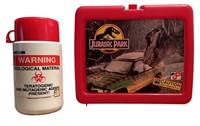 Vintage 1993 Jurrasic Park Lunch Box With Thermos