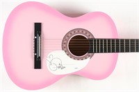 Autographed Paris Hilton Acoustic Guitar