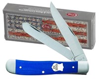 Case XX Blue G-10 Large Trapper Knife 16740