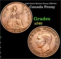 1946 Great Britain Penny KM-845 Grades xf