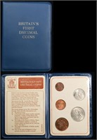 1971 Britain's First Decimal Coins "blue Wallet" S