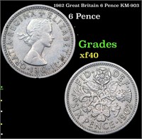 1962 Great Britain 6 Pence KM-903 Grades xf