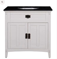 Artisan 33 in. W Vanity in White with Marble Top