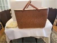 Large Sewing Basket & Contents