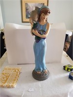 27 inch Tall Plaster Grecian Girl Statue