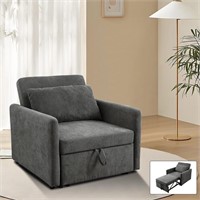 Mlxgoie 3-in-1 Sleeper Futon Chair  Grey