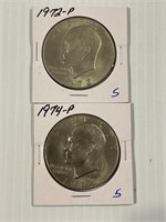 1972-P, 1974-P Ike Dollar