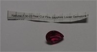 7.30cts Pink Sapphire Pear Cut