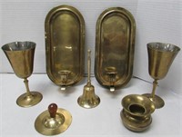 Vintage Brass Goblets, Candle Sconces, & More