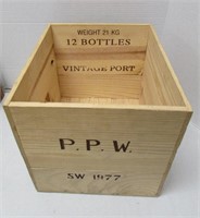 Vintage Wood Wine Bottle Crate