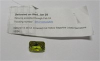 13.45cts Yellow Sapphire Emerald Cut