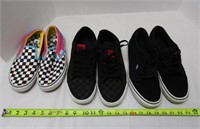 3 Pairs Vans Shoes - SZ: 6 1/2 & 9