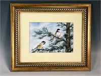 CHICKADEES IN TREE CONNIE WORTH