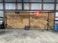 12 foot light stand with two crank poles in the