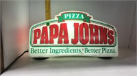 PAPAJOHNS LIGHTED DELIVERY MAGNETIC CAR ROOF SIGN