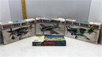 4- MISC WWII MILITARY PLANES PLASTIC MODELS