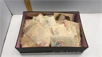 SHOEBOX FULL OF VINTAGE STAMP COLLECTION