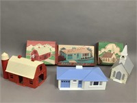 Plasticville Barn, Ranch House and Church