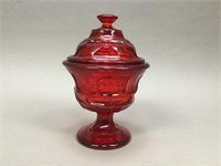 Fostoria Argus Ruby Red Candy Dish