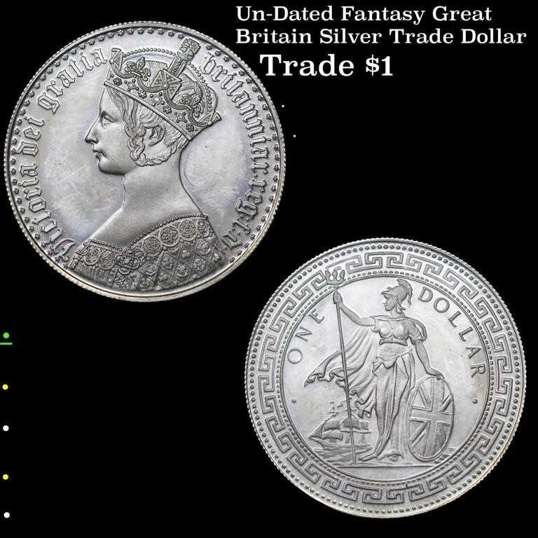 Un-Dated Fantasy Great Britain Silver Trade Dollar