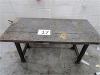 Wood Top Work Bench with Metal Legs
