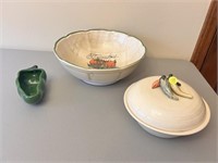 Assorted Bowls: Tomato, Covered Bowl, Pepper Bowl