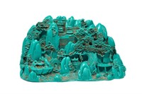 Chinese Carved Turquoise Like Boulder