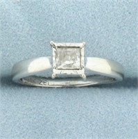 Princess Cut Diamond Solitaire Engagement Ring in