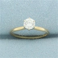 1/2ct Solitaire Diamond Engagement Ring in 14k Yel