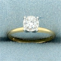 Diamond Illusion Set Solitaire Engagement Ring in
