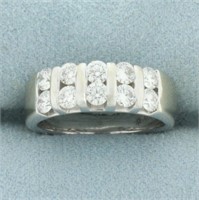 Certified Diamond Wedding Band Euro Shank Ring in