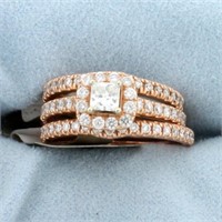 Neil Lane Princess Diamond Engagement Ring and Wed