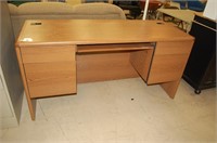 Wood Office Desk W/ Drawers