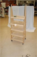 5 Tier Plastic Stand On Wheels