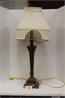 34" Lamp W/ Beaded Shade