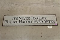 Happily Ever After Wood Sign