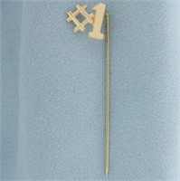 #1 Stick Pin 14k Yellow Gold