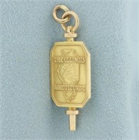 The Illinois Agriculturist Pendant or Charm in 10k